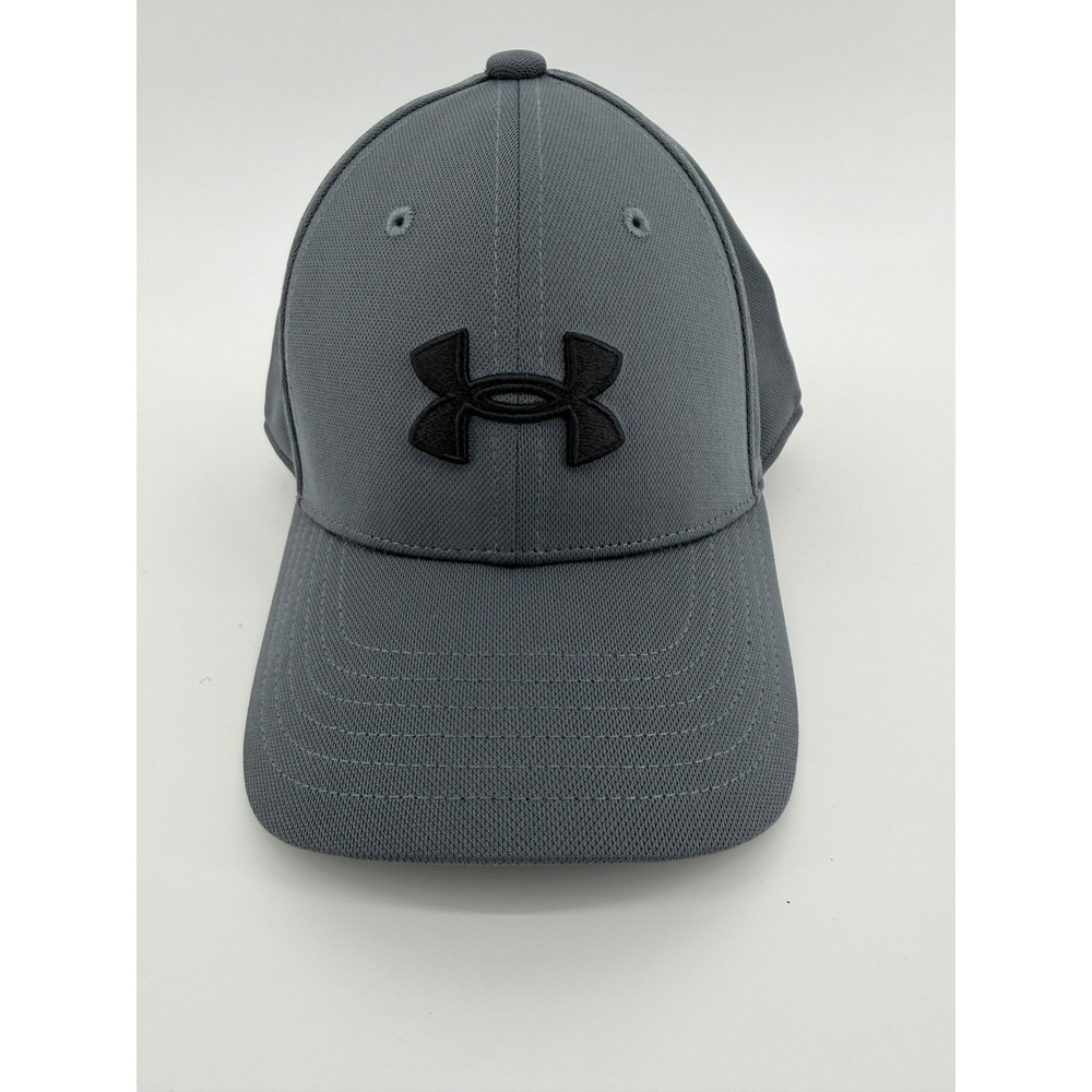 Under Armour Mens Gray Baseball Cap Flex Fit Fitted Size M L‎ UA Logo NEW W TAGS
